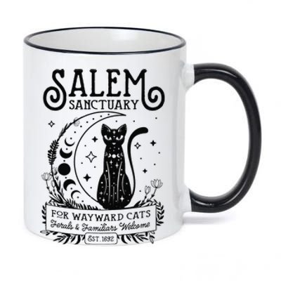 Funny Witch Salem Home For Wayward Black Cats 1692 Halloween 11oz Black Color Changing Mug