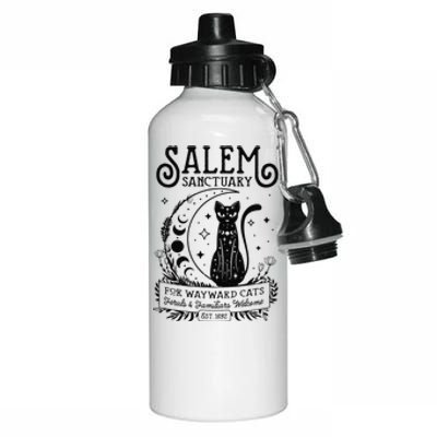 Funny Witch Salem Home For Wayward Black Cats 1692 Halloween Aluminum Water Bottle