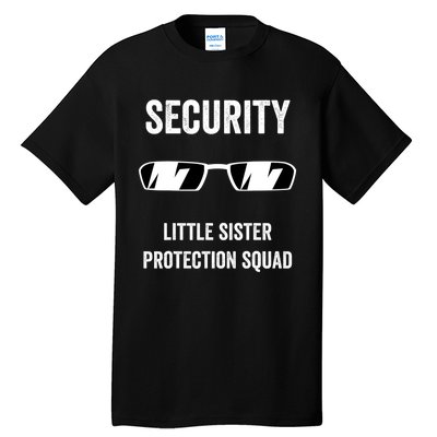 Funny Wedding Security Little Sister Protection Squad Tall T-Shirt