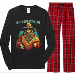 Funny Western Sasquatch Poncho Long Sleeve Pajama Set