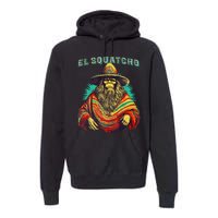 Funny Western Sasquatch Poncho Premium Hoodie