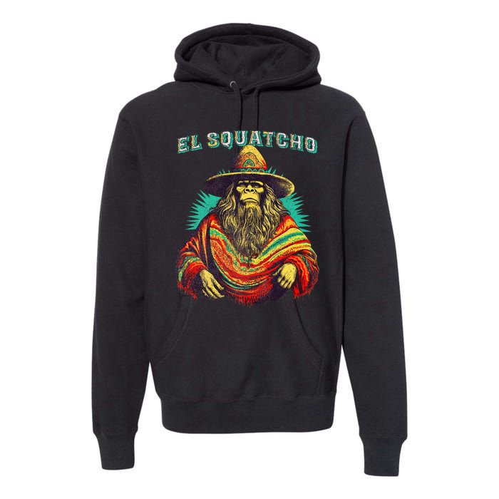 Funny Western Sasquatch Poncho Premium Hoodie