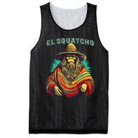 Funny Western Sasquatch Poncho Mesh Reversible Basketball Jersey Tank