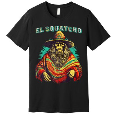 Funny Western Sasquatch Poncho Premium T-Shirt