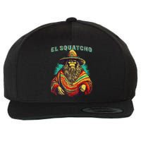 Funny Western Sasquatch Poncho Wool Snapback Cap