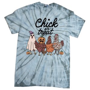 Funny Witch Spooky Chicken Halloween Costume Chick Or Treat Tie-Dye T-Shirt