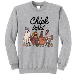 Funny Witch Spooky Chicken Halloween Costume Chick Or Treat Tall Sweatshirt