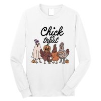 Funny Witch Spooky Chicken Halloween Costume Chick Or Treat Long Sleeve Shirt