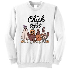 Funny Witch Spooky Chicken Halloween Costume Chick Or Treat Sweatshirt