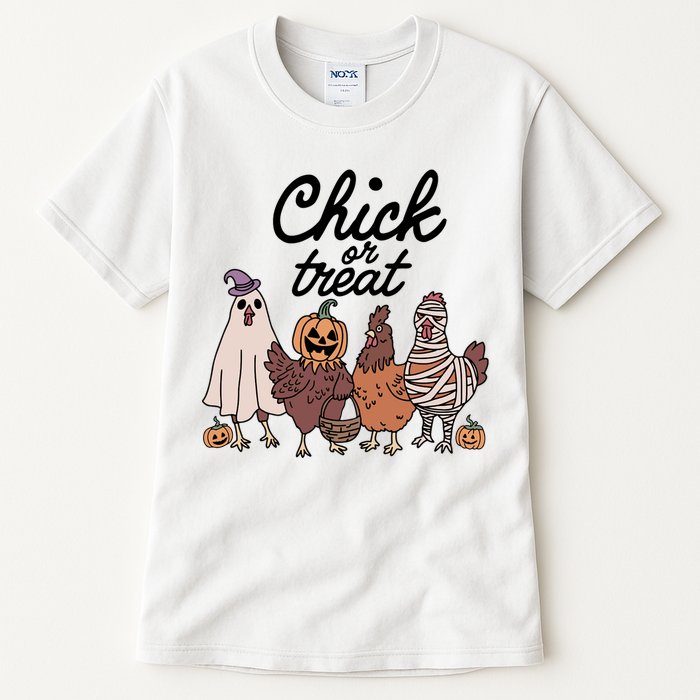 Funny Witch Spooky Chicken Halloween Costume Chick Or Treat Tall T-Shirt