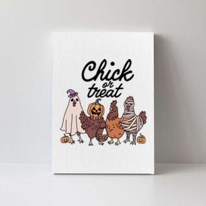 Funny Witch Spooky Chicken Halloween Costume Chick Or Treat Canvas