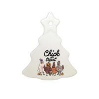 Funny Witch Spooky Chicken Halloween Costume Chick Or Treat Ceramic Tree Ornament