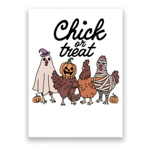 Funny Witch Spooky Chicken Halloween Costume Chick Or Treat Poster