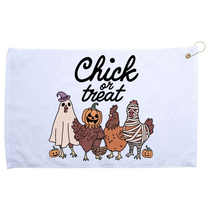 Funny Witch Spooky Chicken Halloween Costume Chick Or Treat Grommeted Golf Towel