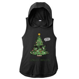 Funny Willis spruce Scary Christmas tree Family Pajamas Ladies PosiCharge Tri-Blend Wicking Draft Hoodie Tank