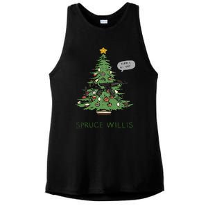 Funny Willis spruce Scary Christmas tree Family Pajamas Ladies PosiCharge Tri-Blend Wicking Tank