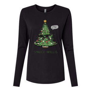 Funny Willis spruce Scary Christmas tree Family Pajamas Womens Cotton Relaxed Long Sleeve T-Shirt