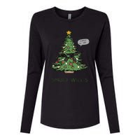 Funny Willis spruce Scary Christmas tree Family Pajamas Womens Cotton Relaxed Long Sleeve T-Shirt