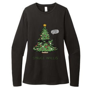 Funny Willis spruce Scary Christmas tree Family Pajamas Womens CVC Long Sleeve Shirt