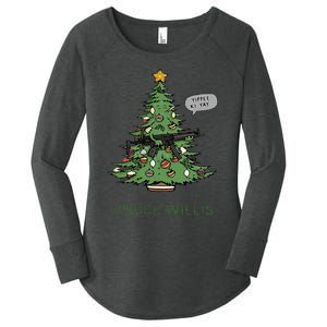 Funny Willis spruce Scary Christmas tree Family Pajamas Women's Perfect Tri Tunic Long Sleeve Shirt