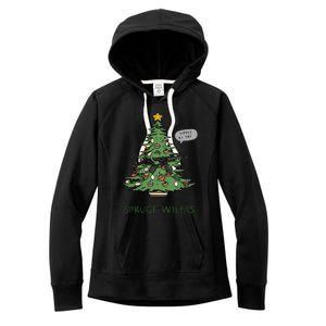 Funny Willis spruce Scary Christmas tree Family Pajamas Women's Fleece Hoodie