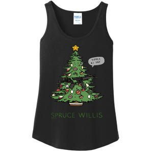 Funny Willis spruce Scary Christmas tree Family Pajamas Ladies Essential Tank