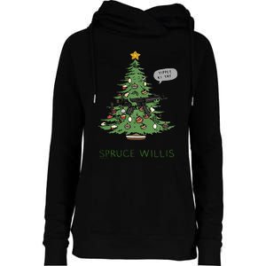 Funny Willis spruce Scary Christmas tree Family Pajamas Womens Funnel Neck Pullover Hood