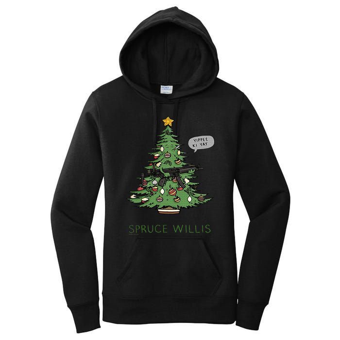 Funny Willis spruce Scary Christmas tree Family Pajamas Women's Pullover Hoodie