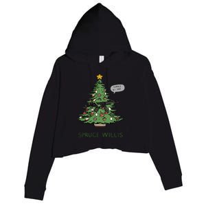 Funny Willis spruce Scary Christmas tree Family Pajamas Crop Fleece Hoodie