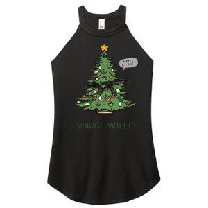 Funny Willis spruce Scary Christmas tree Family Pajamas Women's Perfect Tri Rocker Tank