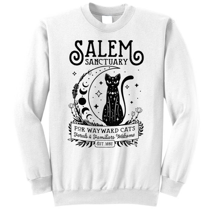 Funny Witch Salem Home For Wayward Black Cats 1692 Halloween Sweatshirt