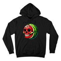 Funny Watermelon Skull Summer Tropical Fruit Lovers Hoodie