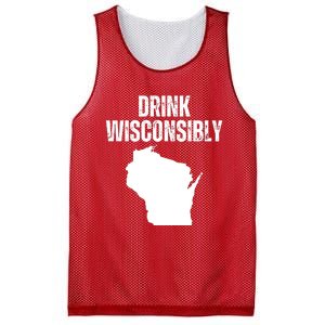 Funny Wisconsin State Map Drinking Trip Drink Wisconsibly Mesh Reversible Basketball Jersey Tank