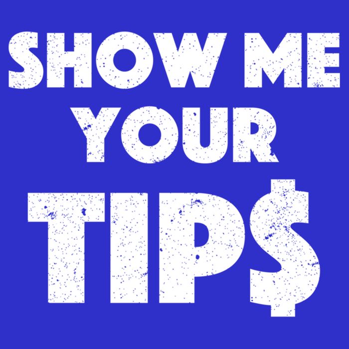 Funny Waitress Show Me Your Tips Puns Gift Button