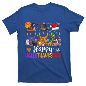 Funny Witch Santa Stethoscope Nurse Happy Hallothanksmas Cool Gift T-Shirt