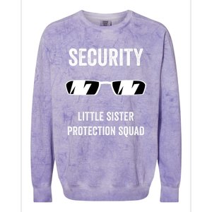 Funny Wedding Security Little Sister Protection Squad Colorblast Crewneck Sweatshirt