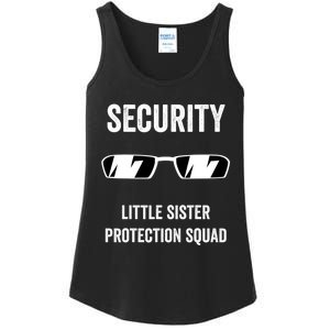 Funny Wedding Security Little Sister Protection Squad Ladies Essential Tank