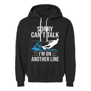 Funny Water Ski Designs For Women Water Skier Athletes Garment-Dyed Fleece Hoodie