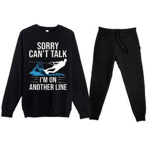 Funny Water Ski Designs For Women Water Skier Athletes Premium Crewneck Sweatsuit Set