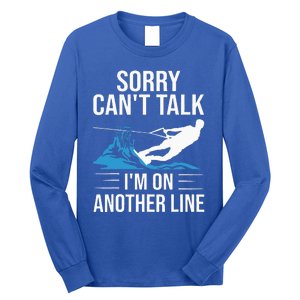 Funny Water Ski Designs For Women Water Skier Athletes Long Sleeve Shirt