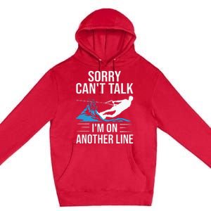 Funny Water Ski Designs For Women Water Skier Athletes Premium Pullover Hoodie