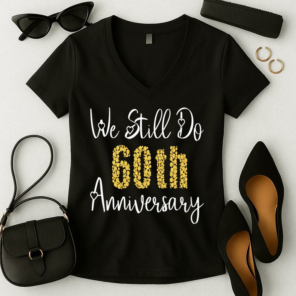 Funny We Still Do 60th Anniversary 60 Years Of Marriage Women's V-Neck T-Shirt