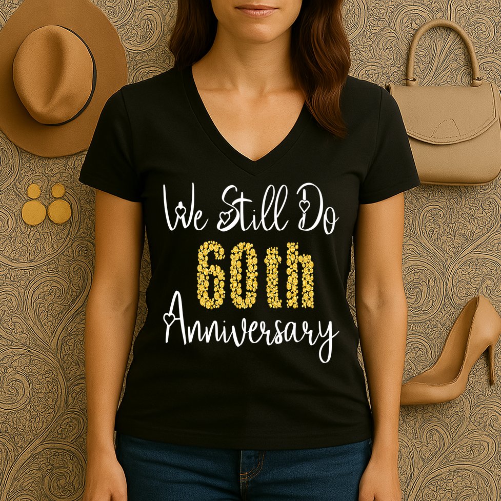 Funny We Still Do 60th Anniversary 60 Years Of Marriage Women's V-Neck T-Shirt