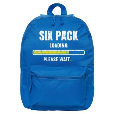 Funny Workout Saying Gift Six Pack Loading Please Wait Gift 16 in Basic Backpack