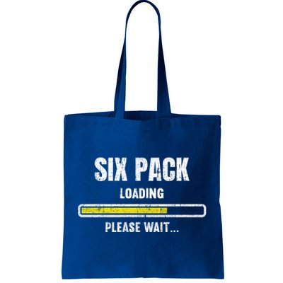 Funny Workout Saying Gift Six Pack Loading Please Wait Gift Tote Bag