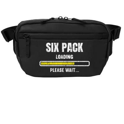 Funny Workout Saying Gift Six Pack Loading Please Wait Gift Crossbody Pack