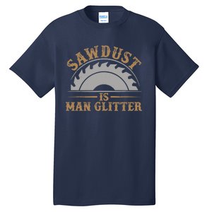 Funny Woodworking Sawdust Glitter Graphic For Carpenter Tall T-Shirt