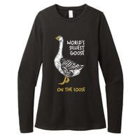 Funny WorldS Silliest Goose On The Loose Womens CVC Long Sleeve Shirt