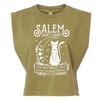 Funny Witch Salem Home For Wayward Black Cats 1692 Halloween Sweat Garment-Dyed Women's Muscle Tee