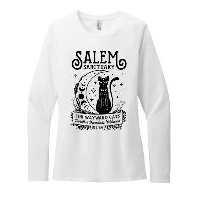 Funny Witch Salem Home For Wayward Black Cats 1692 Halloween Sweat Womens CVC Long Sleeve Shirt